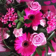 A Mixed Pink Florist Choice Posy