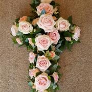 Cross in Pink Roses
